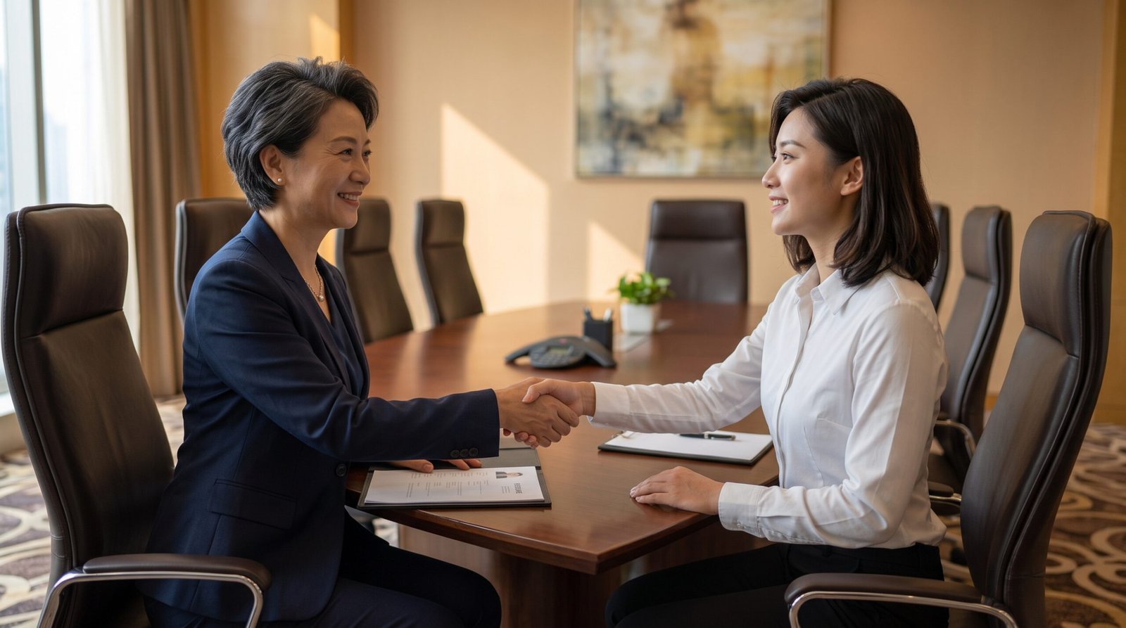 Recruiters reviewing job candidates in Singapore